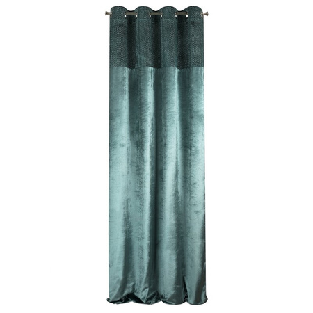 Zasłona gotowa turkusowa na przelotki 140X250 