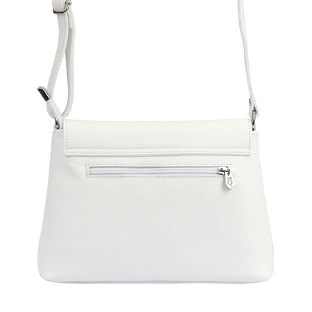 MiaMore torebka listonoszka skóra naturalna biały