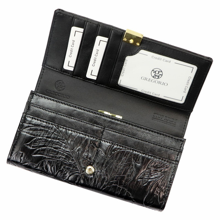Portfel damski skórzany skóra naturalna + skóra ekologiczna Gregorio