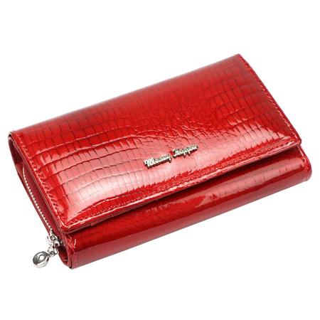 Portfel damski skórzany PELLUCCI 6024 czerwony