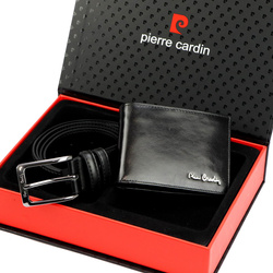Zestaw na prezent dla mężczyzny portfel i pasek męski skórzany Pierre Cardin