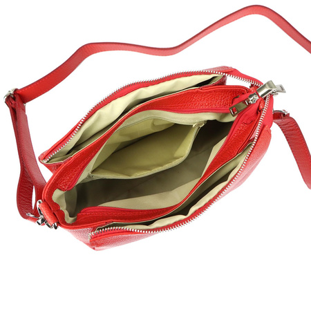 MiaMore torebka listonoszka skóra naturalna różowy