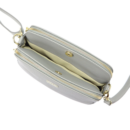 MiaMore torebka listonoszka skóra naturalna szary