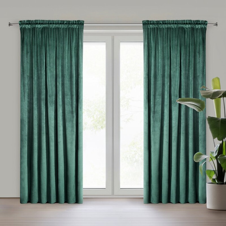 ZASŁONA GOTOWA PIERRE NA TAŚMIE 140 X 300 CM CIEMNOTURKUSOWY