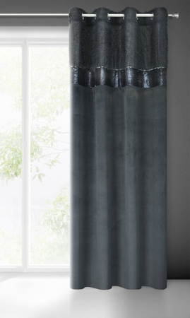 ZASŁONA GOTOWA JASMIN 140 X 250 CM CZARNY