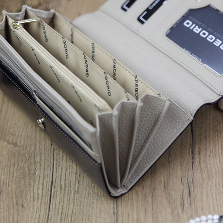 Portfel damski skórzany skóra naturalna Gregorio 