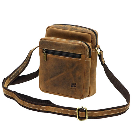 Torba saszetka na ramię męska skórzana skóra naturalna Nordee 