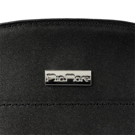 MiaMore torebka listonoszka skóra naturalna czarny