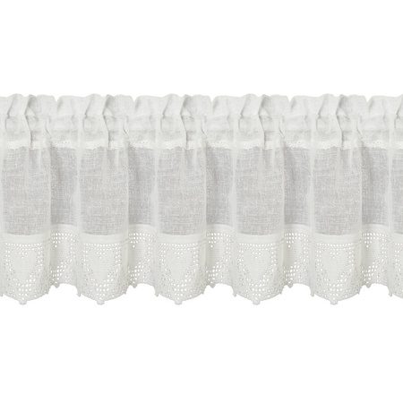 FIRANA GOTOWA DORIS NA TAŚMIE 150 X 30 CM KREMOWY
