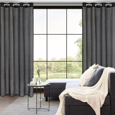 ZASŁONA GOTOWA AGIS 140 X 250 CM CZARNY