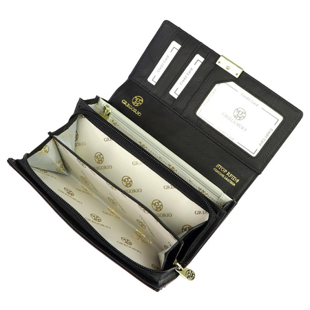 Portfel damski skórzany skóra naturalna Gregorio