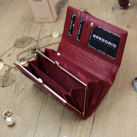 Portfel damski skórzany skóra naturalna Gregorio 