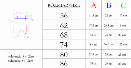 Pajac niemowlęcy dla dziewczynki wyprawka  Nicol Tola 