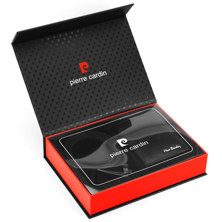 Zestaw na prezent dla mężczyzny portfel i pasek męski skórzany Pierre Cardin