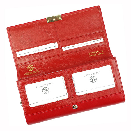 Portfel damski skórzany skóra naturalna Gregorio