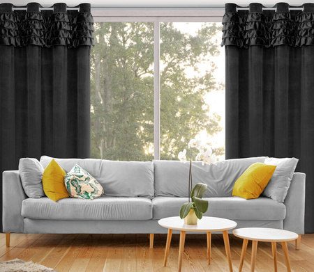 ZASŁONA GOTOWA ERIN 140 X 250 CM CZARNY