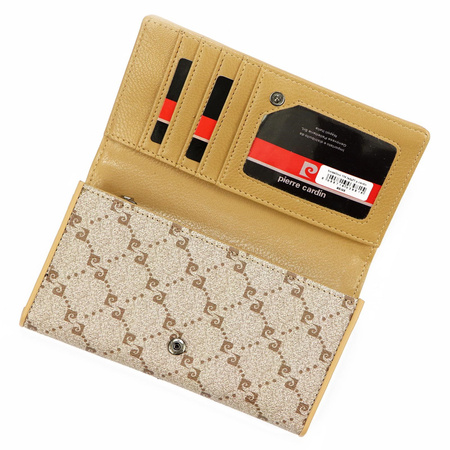 Portfel damski skórzany skóra ekologiczna Pierre Cardin 