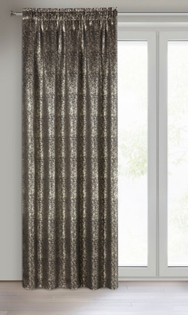 ZASŁONA GOTOWA EBRU NA TAŚMIE 135 X 270 CM CZARNY