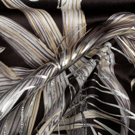 ZASŁONA GOTOWA RODOS NA TAŚMIE 140 X 270 CM CIEMNOBRĄZOWY