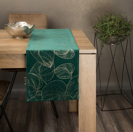 OBRUS BLINK 16 35 X 220 CM CIEMNOZIELONY