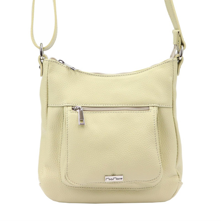 MiaMore torebka listonoszka skóra naturalna beżowy