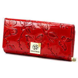 Portfel damski skórzany skóra naturalna + skóra ekologiczna Gregorio