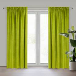 ZASŁONA GOTOWA PIERRE NA TAŚMIE 140 X 300 CM OLIWKOWY