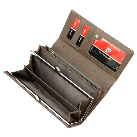 Portfel damski skórzany skóra naturalna Pierre Cardin 