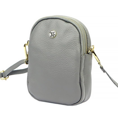 Greorgio torebka listonoszka skóra naturalna niebieski