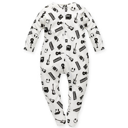 Pajac niemowlęcy ecru wyprawka Pinokio Lets rock