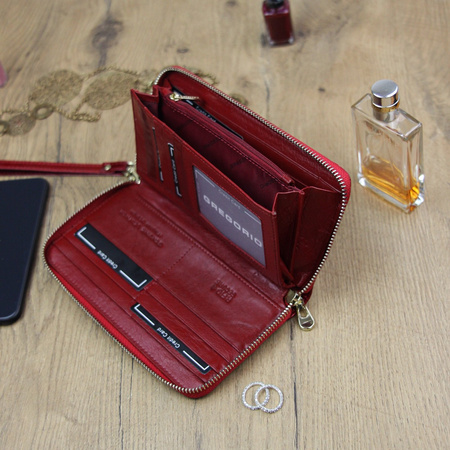 Portfel damski skórzany skóra naturalna Gregorio 