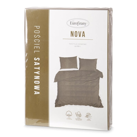 KOMPLET POŚCIELI NOVA3 160 X 200 CM JASNOBRĄZOWY