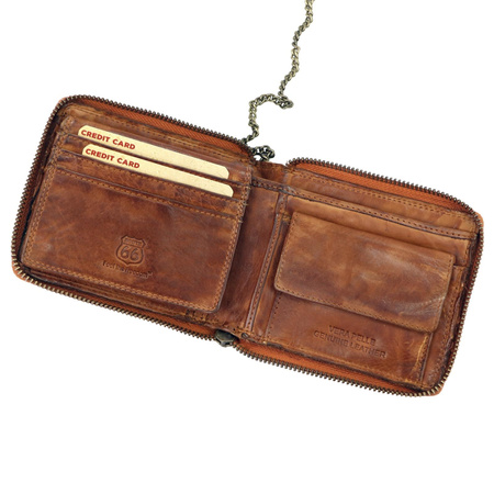 Portfel męski skórzany skóra naturalna Route 66 