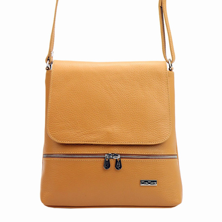 MiaMore torebka listonoszka skóra naturalna beżowy