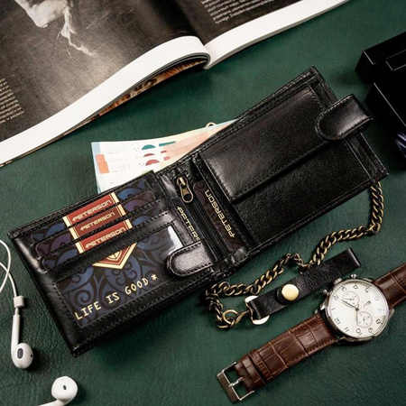 Portfel męski skórzany skóra naturalna  Peterson