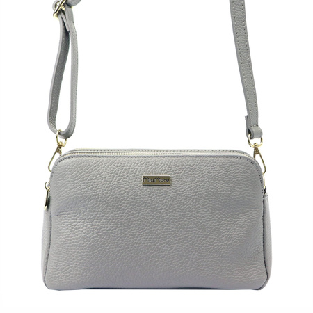 MiaMore torebka listonoszka skóra naturalna szary