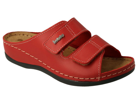 Inblu - Obuwie buty damskie klapki skórzane