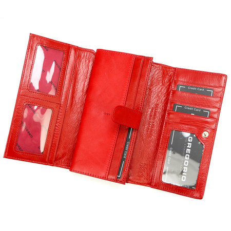 Portfel damski skórzany skóra naturalna Gregorio 