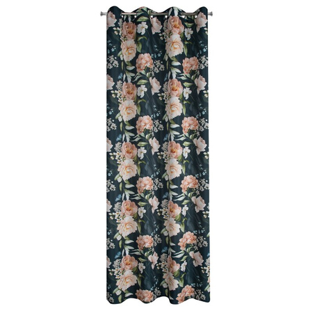 ZASŁONA GOTOWA SALMA 140 X 270 CM CZARNY