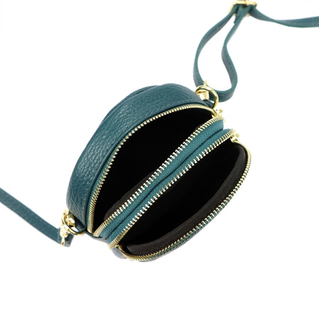 Greorgio torebka listonoszka skóra naturalna niebieski