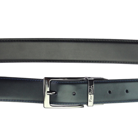 Pasek męski PIERRE CARDIN FWJX5 DOUBLE BLACK-BLUE