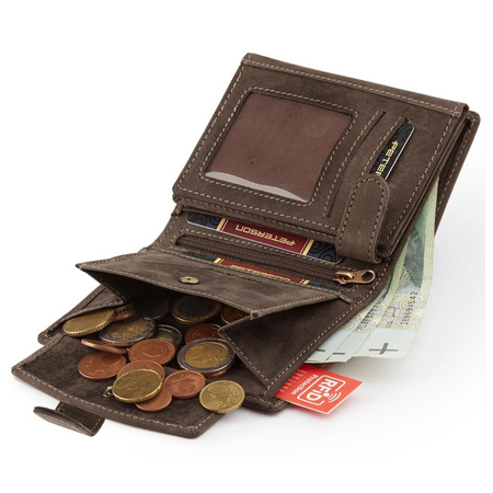 Portfel męski skórzany skóra naturalna Peterson