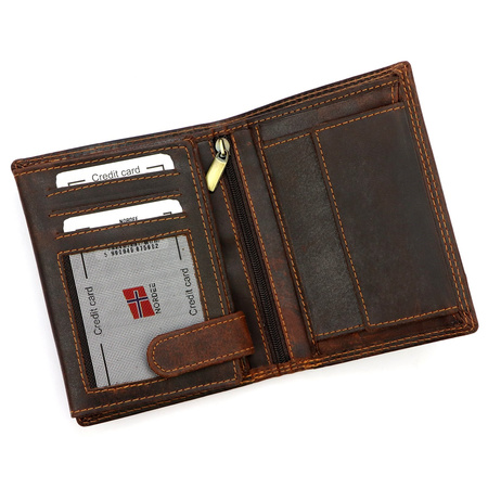 Portfel męski skórzany skóra naturalna Nordee