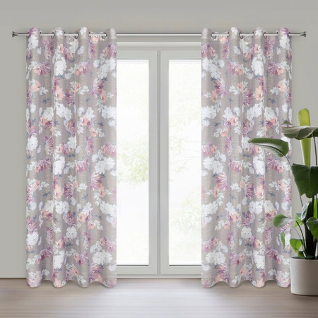 ZASŁONA GOTOWA SHERRY 140 X 250 CM SREBRNY