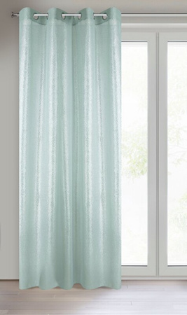 Zasłona gotowa miętowa na przelotki 140X250 