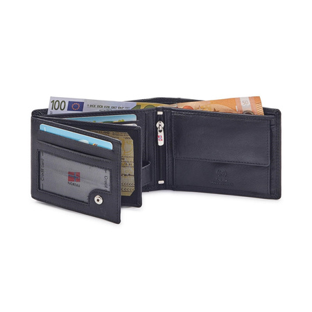 Portfel męski skórzany skóra naturalna Nordee