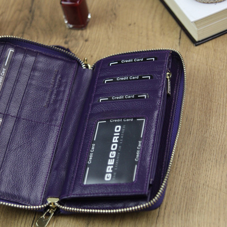 Portfel damski skórzany skóra naturalna Gregorio 