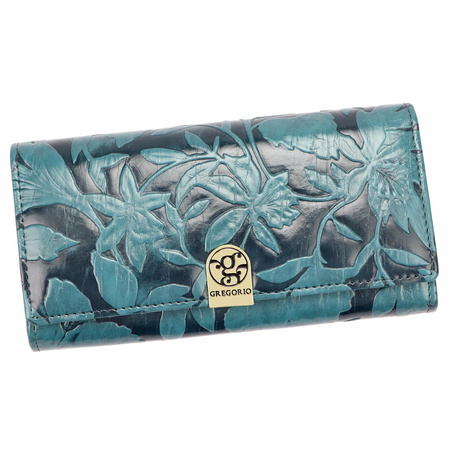 Portfel damski skórzany skóra naturalna + skóra ekologiczna Gregorio