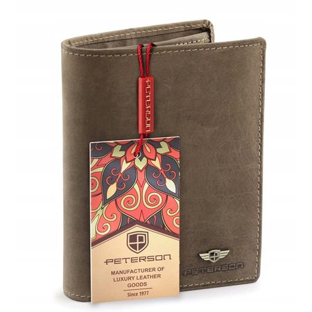 Portfel męski skórzany skóra naturalna  Peterson