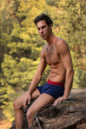 Bokserki majtki męskie  M-1053 SZG 2P